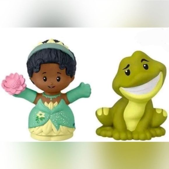 🎉 FISHER PRICE LITTLE PEOPLE Disney Princess Tiana & Naveen Princess & - Picture 1 of 3